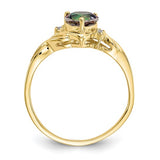 Heart Mystic Fire Topaz and Diamond Ring