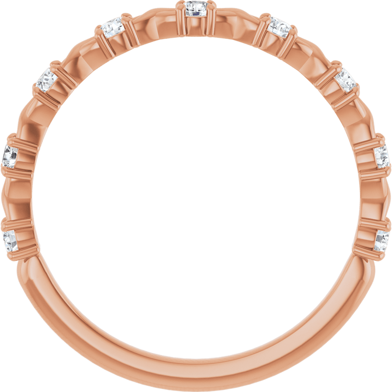14K Natural Diamond Anniversary Band