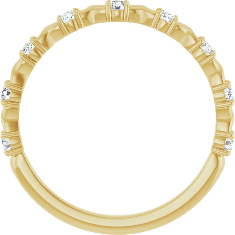 14K Natural Diamond Anniversary Band