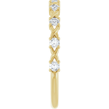 14K Natural Diamond Anniversary Band