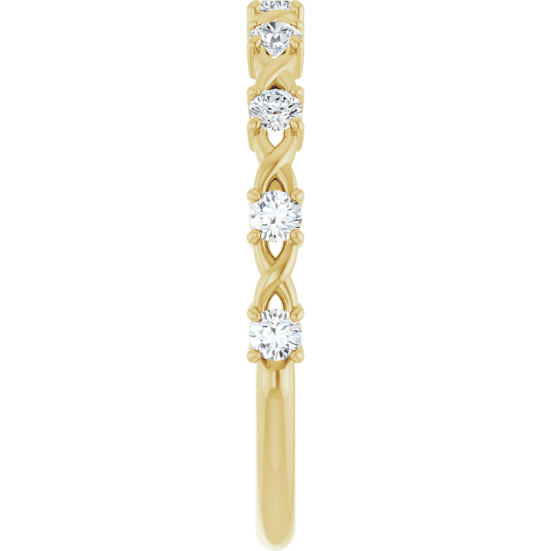 14K Natural Diamond Anniversary Band