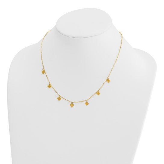 Dangle 4 Leaf Clovers Necklace