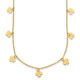 Dangle 4 Leaf Clovers Necklace