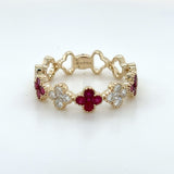 Ruby and Diamond Clover Band