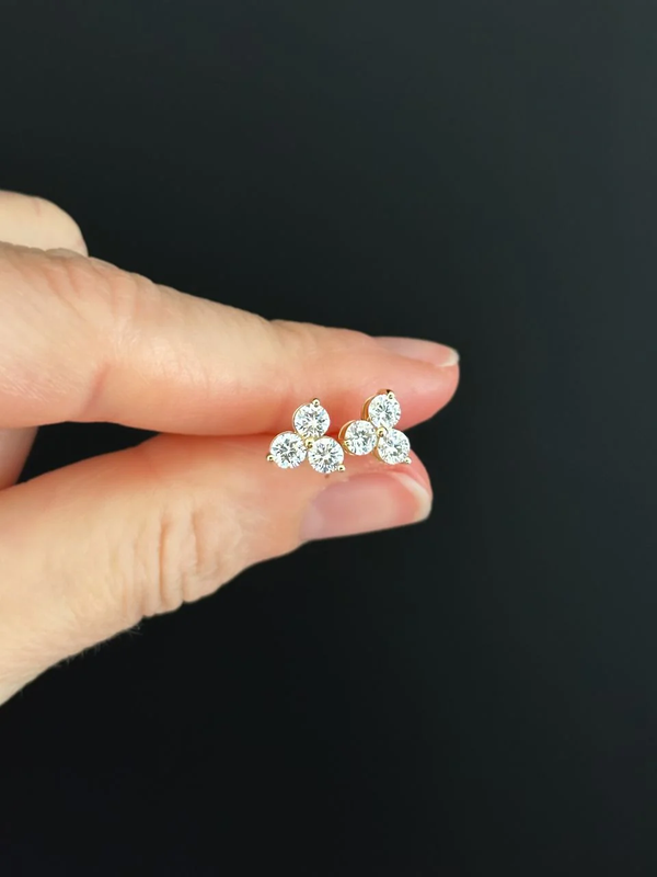 Lab-Grown Tri Stud