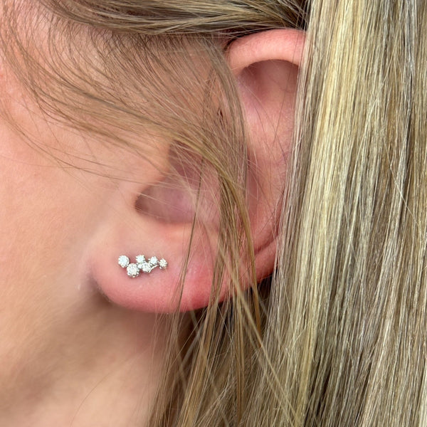 Scattered Diamond Fashion Earrings