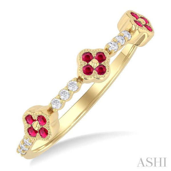 Clover Ruby & Diamond ring