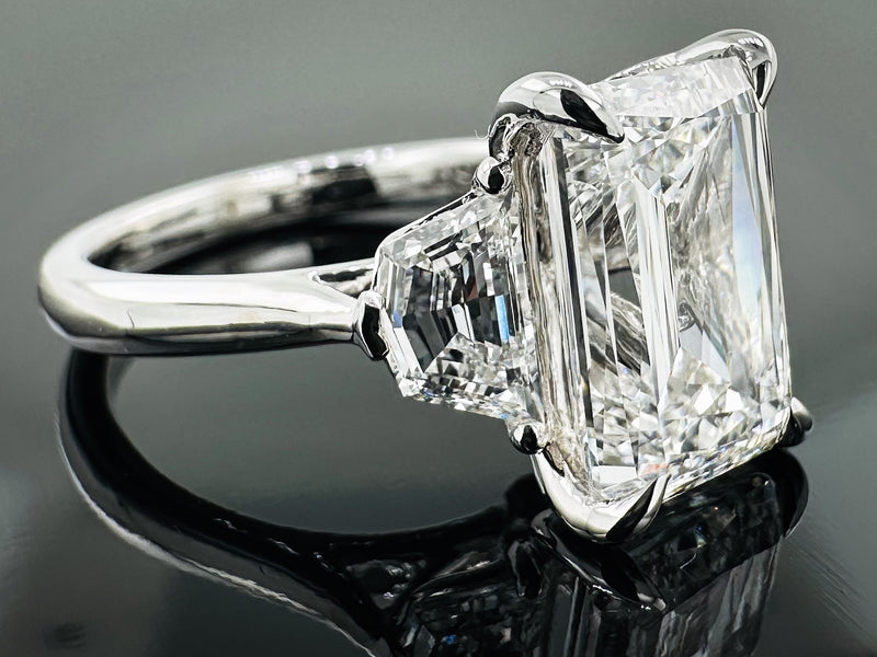 Lab Grown Crisscut Emerald Cut Diamond Engagement Ring