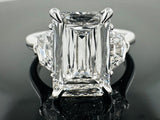Lab Grown Crisscut Emerald Cut Diamond Engagement Ring