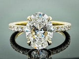 Hidden Halo Oval Engagement Ring