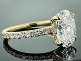 Hidden Halo Oval Engagement Ring