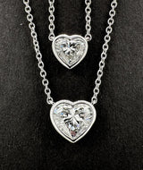 Lab Grown Diamond Heart Bezel Necklace