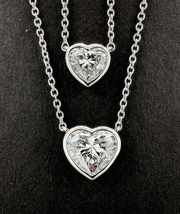 Lab Grown Diamond Heart Bezel Necklace