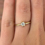 Petite Emerald Cut Diamond Ring
