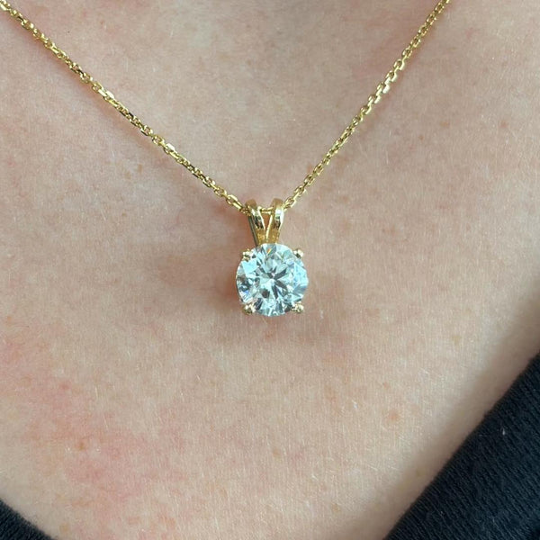 Lab Grown Diamond Solitaire Necklace