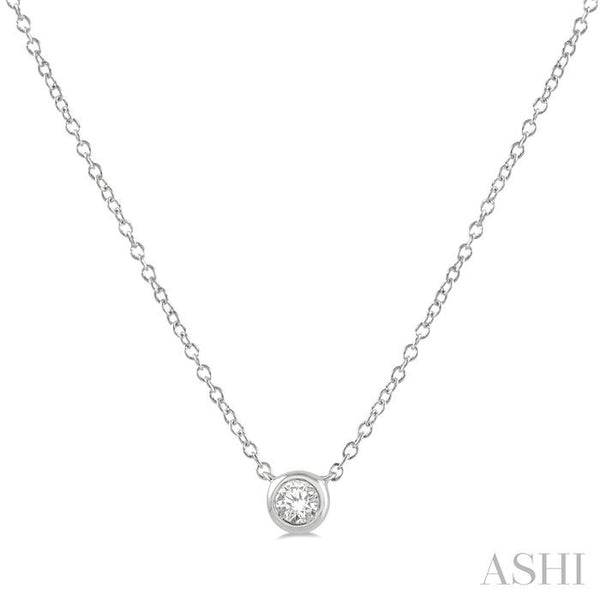 Bezel Diamond Necklace