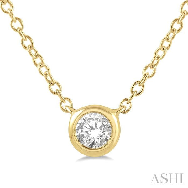 Bezel Diamond Necklace