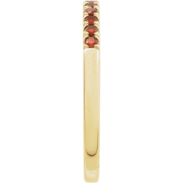 Yellow Gold Birthstone Stackable Ring