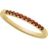 Yellow Gold Birthstone Stackable Ring