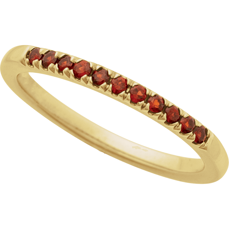 Yellow Gold Birthstone Stackable Ring
