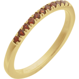 Yellow Gold Birthstone Stackable Ring