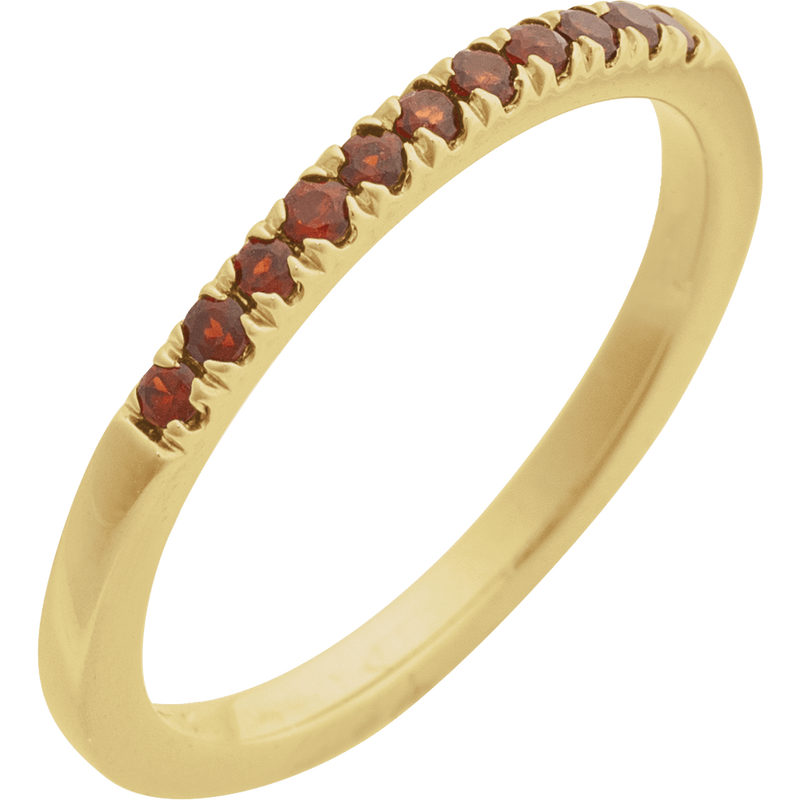 Yellow Gold Birthstone Stackable Ring