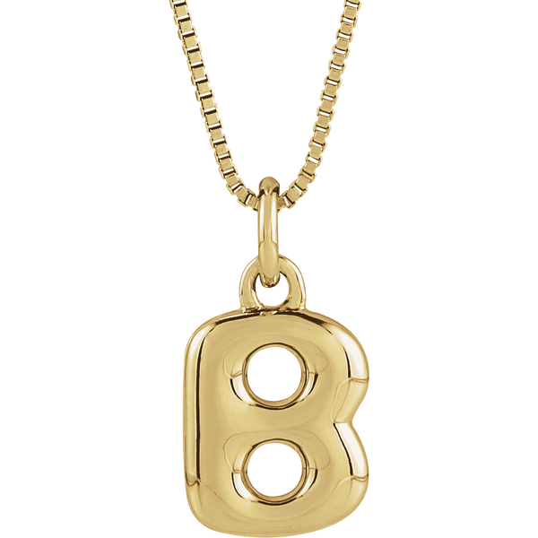 Bubble Initial Necklace