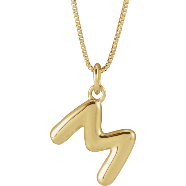Bubble Initial Necklace
