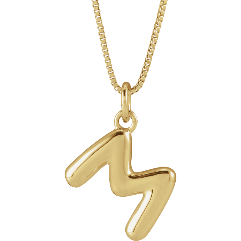 Bubble Initial Necklace