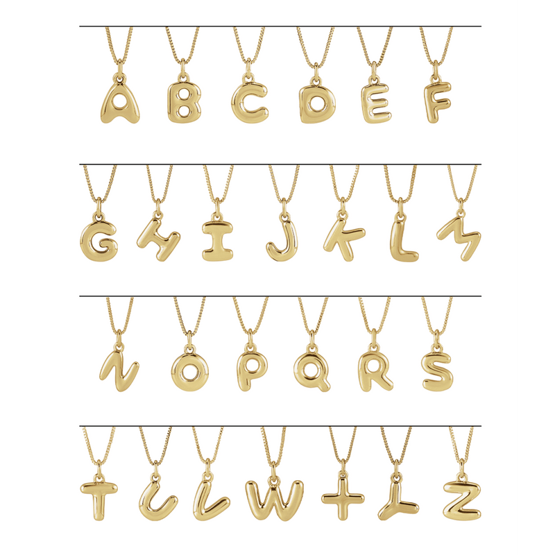 Bubble Initial Necklace
