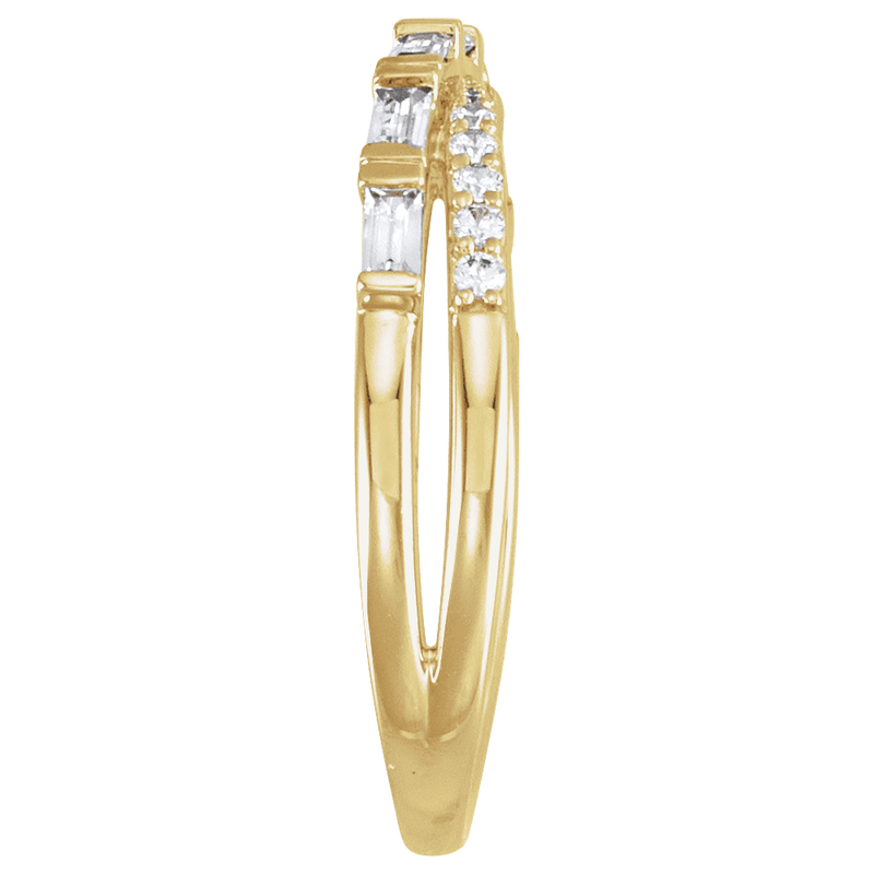 Crisscross Lab Grown Diamond Ring