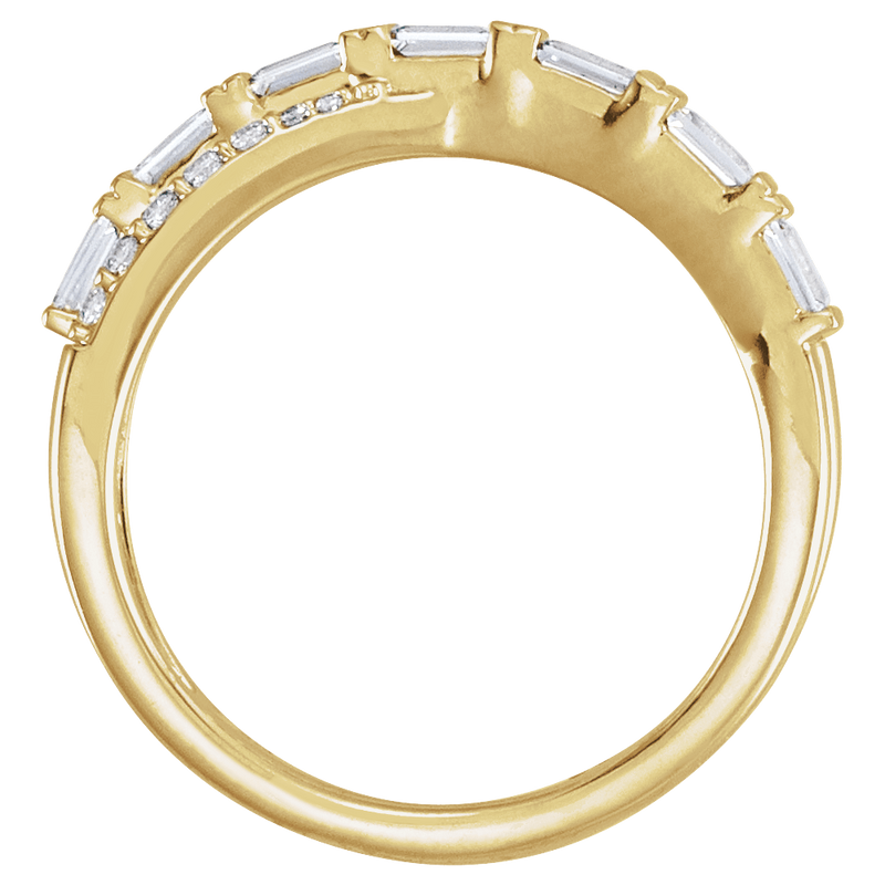 Crisscross Lab Grown Diamond Ring