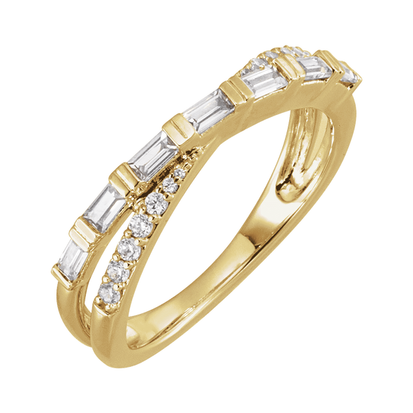 Crisscross Lab Grown Diamond Ring