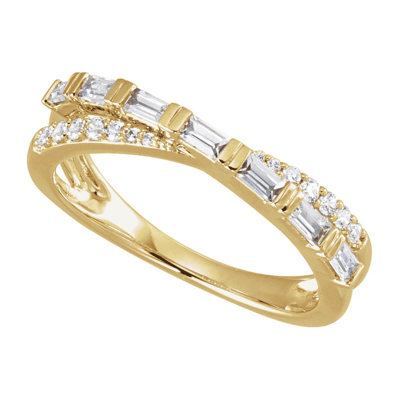 Crisscross Lab Grown Diamond Ring