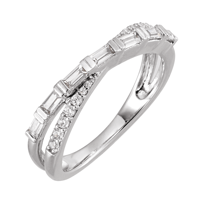 Crisscross Lab Grown Diamond Ring