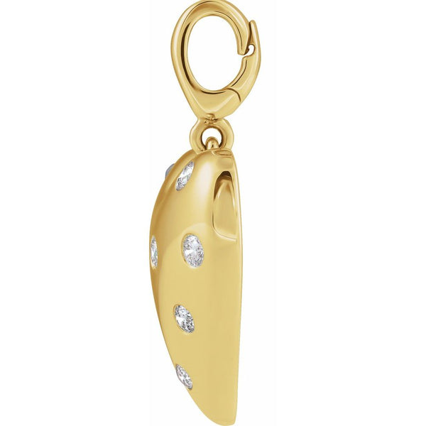Puffy Diamond Heart Pendant