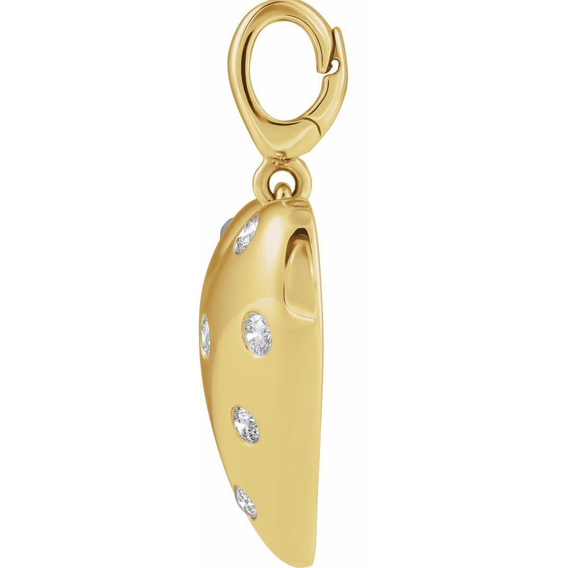 Puffy Diamond Heart Pendant