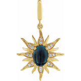 London Blue Topaz Sun Pendant