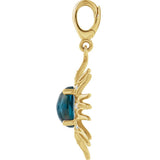 London Blue Topaz Sun Pendant