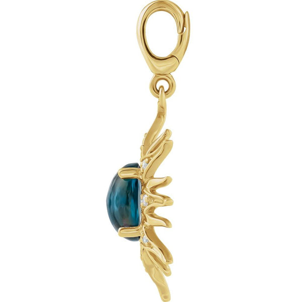 London Blue Topaz Sun Pendant