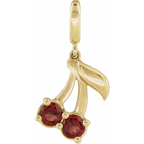 Garnet Cherry Charm Pendant