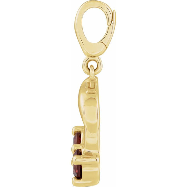 Garnet Cherry Charm Pendant