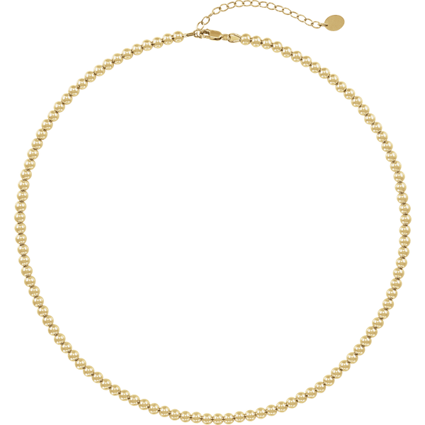 14K Yellow Gold-Filled 4 mm Beaded Necklace