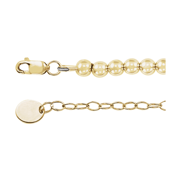 14K Yellow Gold-Filled 4 mm Beaded Necklace