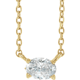 Lab Grown Oval Diamond Necklace