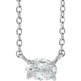 Lab Grown Oval Diamond Necklace