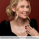 Lab Grown Oval Diamond Necklace