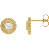 14K Yellow 1/3 CTW Lab-Grown Diamond Starburst Stud Earrings