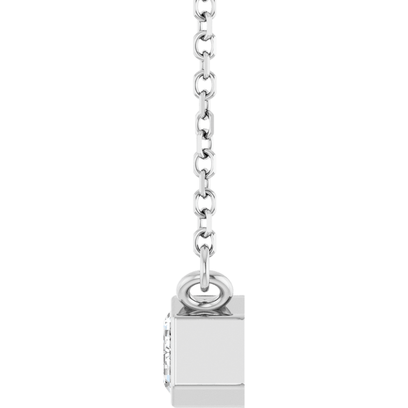 Lab Grown Emerald Cut Diamond Necklace