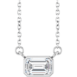 Lab Grown Emerald Cut Diamond Necklace